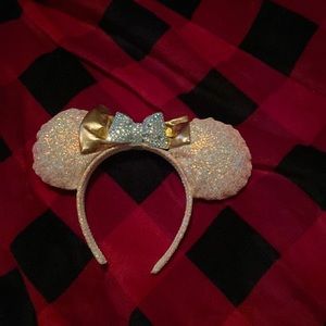 Pink Glittery Minnie Mouse Headband